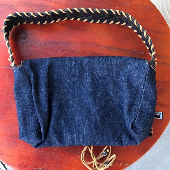 Sandra Leal Denim & Leather Western Look Purse - Picture 2 of 5